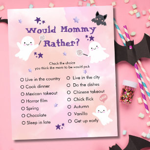 Would Mummy Rather Halloween Baby Shower Game