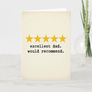 Would Recommend Dad Rating Card