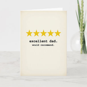 Would Recommend Fathers Day Card