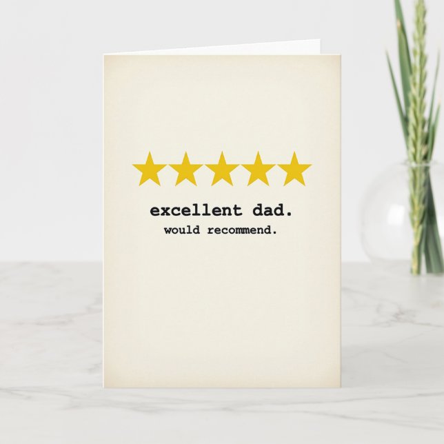 Would Recommend Fathers Day Card (Front)
