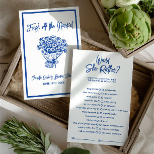 Would She Rather Blue Bridal Shower Game