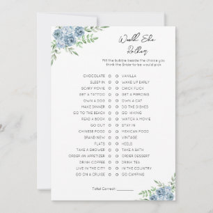 Would She Rather- Bridal Shower Game Holiday Card