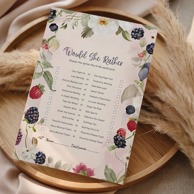 Would She Rather Floral Bridal Game (Creator Uploaded)