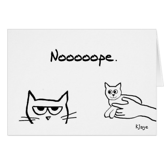 Would the Cat like a new kitten? - Funny Cat Card (Front Horizontal)