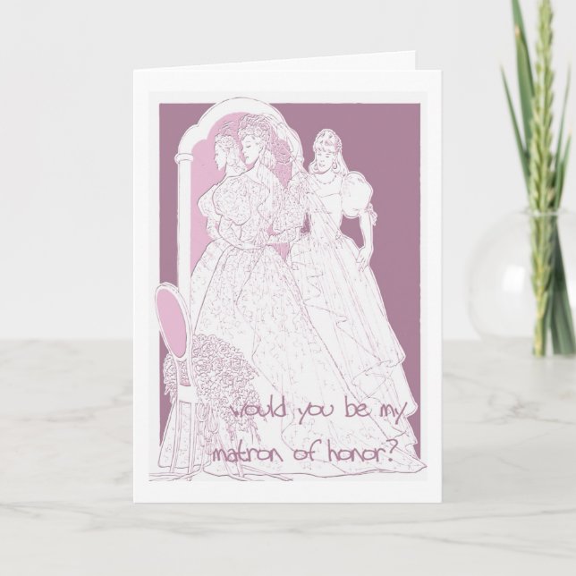 would you be my matron of honour invitation (Front)