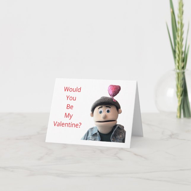 Would You Be My Valentine? Thank You Card (Front)