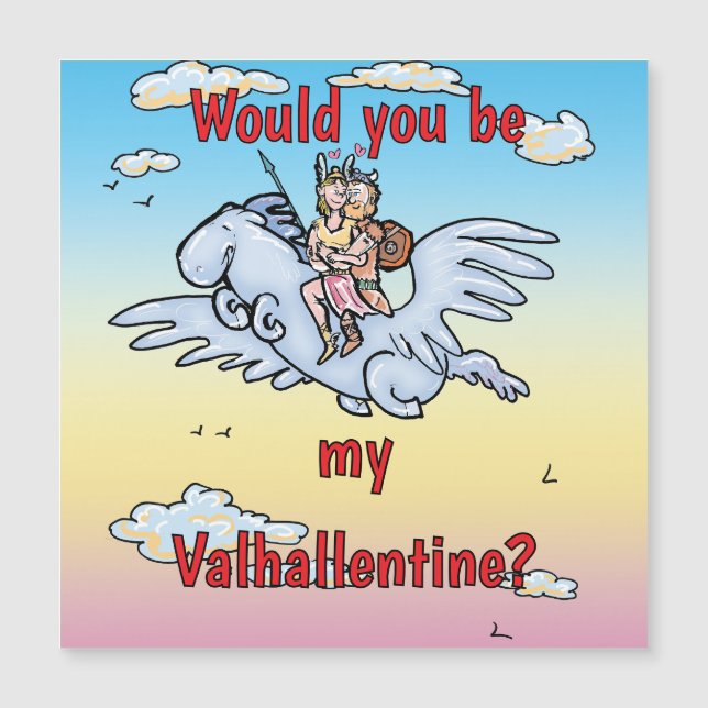 Would you be my Valhallentine Magnetic Card (Front)