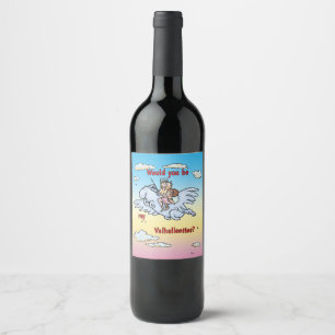 Would you be my Valhallentine Wine Label