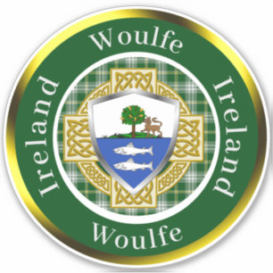 Woulfe Irish Shield/Celtic Cross Personalized