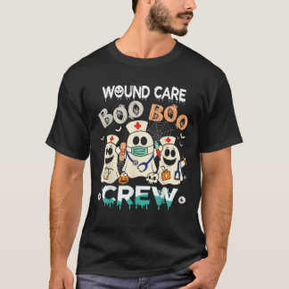 Wound Care Nurse Boo Crew Funny Ghost Women Hallow T-Shirt