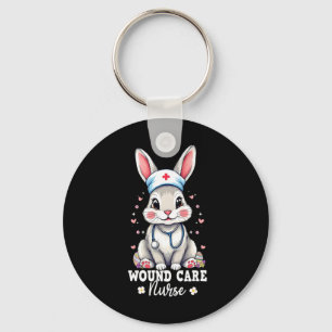 Wound Care Nurse Bunny With Stethoscope Easter Nur Key Ring