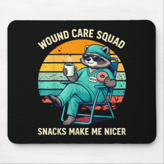 Wound Care Nurse Funny Snacks Make Nicer Nursing Mouse Pad