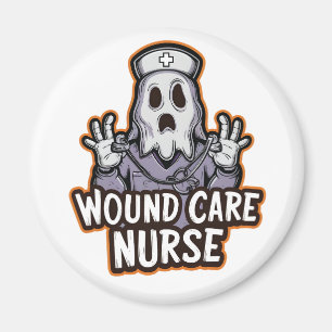 Wound Care Nurse Ghoul Ghost Nurse Halloween Gift Magnet