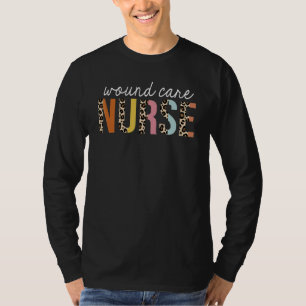 Wound Care Nurse Life Leopard Print RN Registered T-Shirt