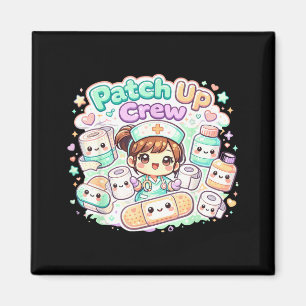 Wound care nurse patch up crew cute kawaii wocn magnet