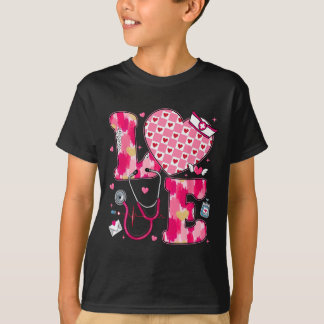 Wound Care Nurse Valentine Day Love Women Heart T-Shirt