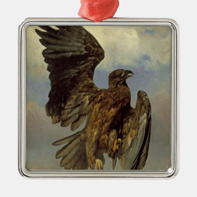 Wounded Eagle (by Rosa Bonheur) Metal Tree Decoration (Front)