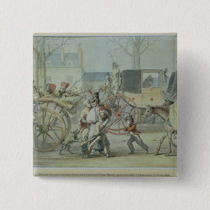 Wounded French Soldiers Entering Paris 15 Cm Square Badge