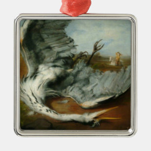 Wounded Heron (by George Frederick Watts) Metal Tree Decoration