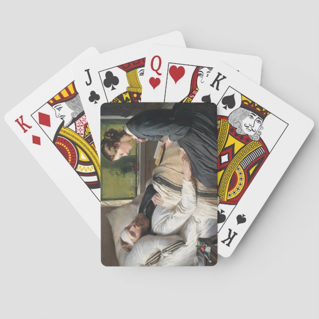 Wounded Warrior (by Elisabeth Jerichau-Baumann) Playing Cards (Back)