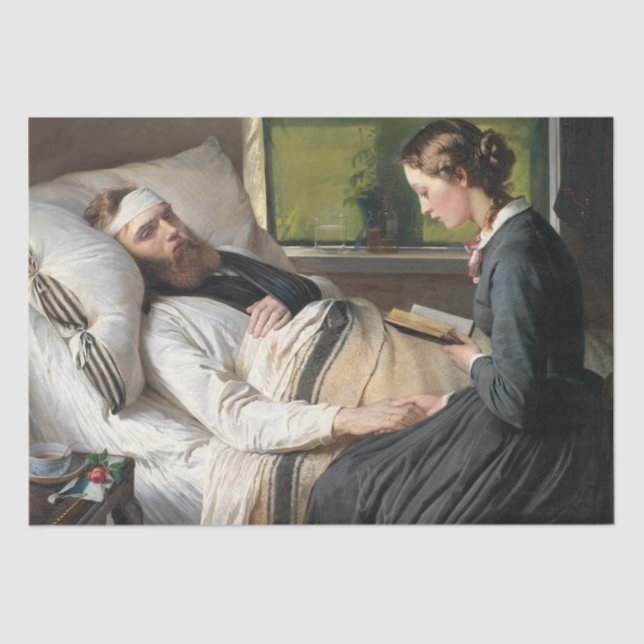 Wounded Warrior (by Elisabeth Jerichau-Baumann) Tissue Paper (Front)