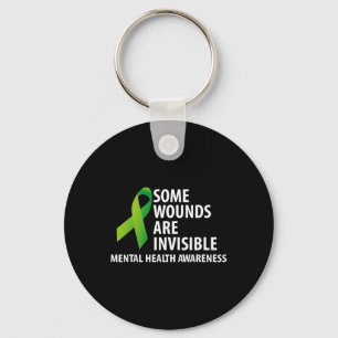 Wounds Are Invisible Mental Health Awareness Month Key Ring
