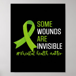 Wounds Are Invisible Mental Health Awareness Month Poster