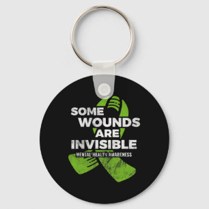 Wounds Invisible Mental Health Awareness Psycholog Key Ring