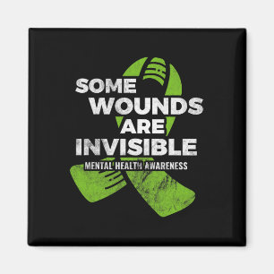 Wounds Invisible Mental Health Awareness Psycholog Magnet
