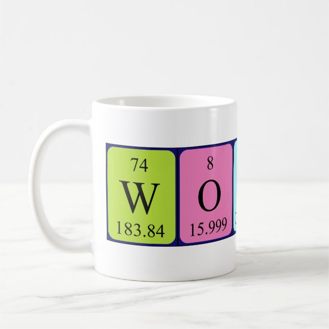Wouter periodic table name mug (Left)