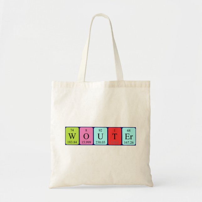 Wouter periodic table name tote bag (Front)