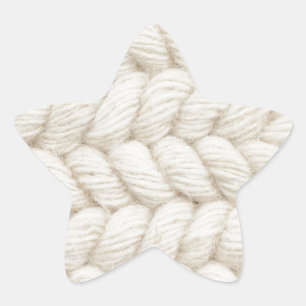 Woven background star sticker