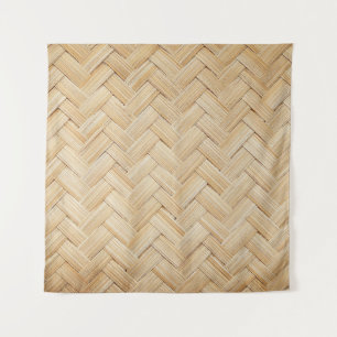 Woven Bamboo Abstract Texture Background. Tapestry