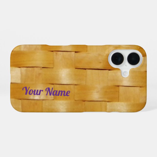 Woven Basket -  iPhone 16 Case (Back Horizontal)
