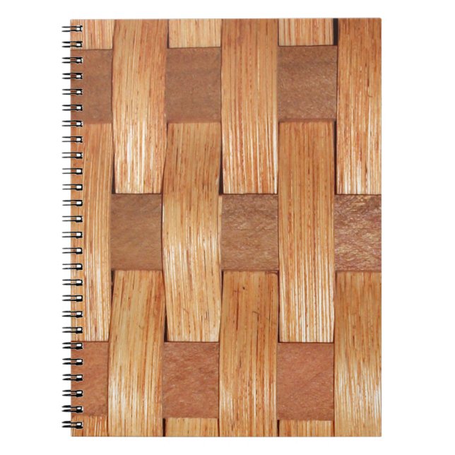 Woven Basket Spiral Notebook (Front)
