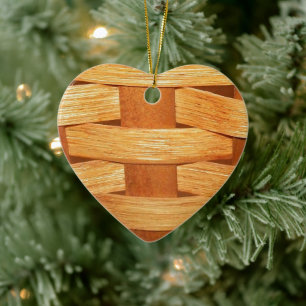 Woven Baskets Ceramic Tree Decoration