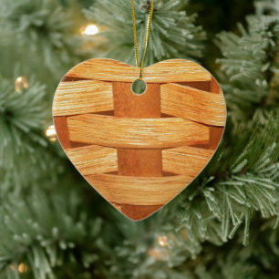 Woven Baskets Ceramic Tree Decoration