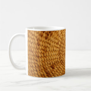 woven bast background texture brown coffee mug