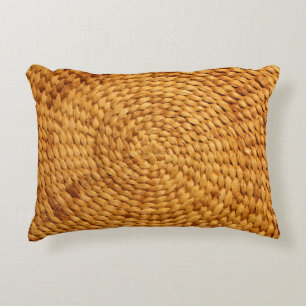 woven bast background texture brown decorative cushion