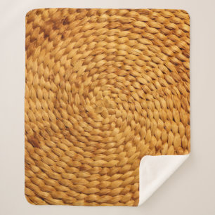 woven bast background texture brown sherpa blanket