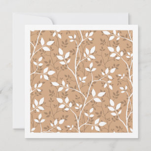 Woven Branches Soft Marigold Minimalist Botanical Card