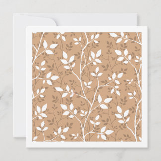 Woven Branches Soft Marigold Minimalist Botanical Card