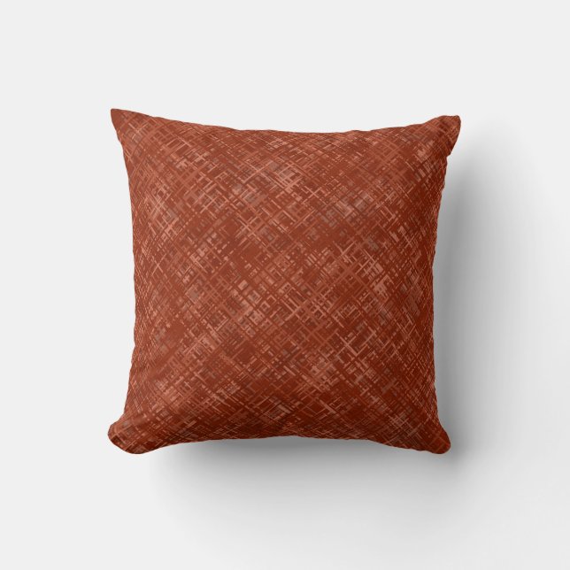 Woven Brown Tweed Lumbar and Throw Pillows (Front)
