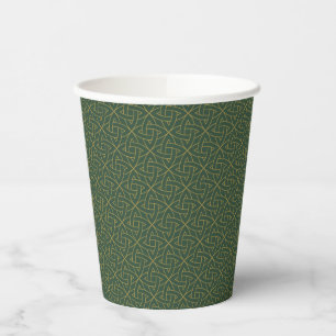 Woven Celtic Knot Pattern Paper Cups