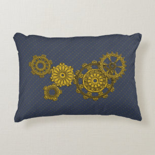 Woven Clockwork Accent Pillow
