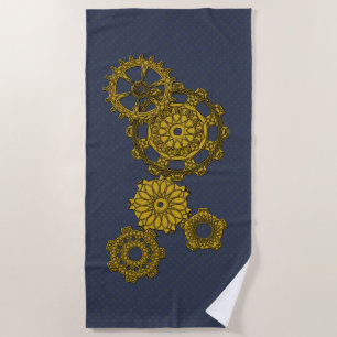 Woven Clockwork Beach Towel