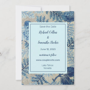 Woven Floral Wedding Save The Date