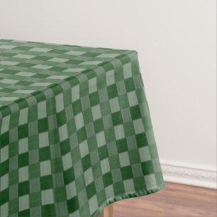 Woven Forest Green Tiles Tablecloth