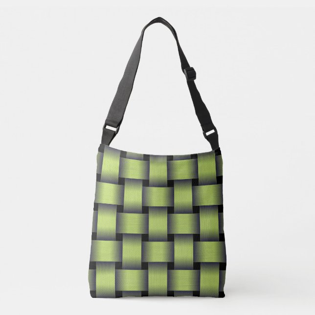 Woven Greenery Crossbody Bag (Front)