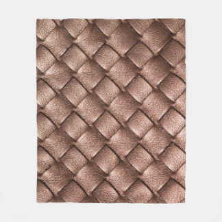 Woven leather, bronze colour background. fleece blanket